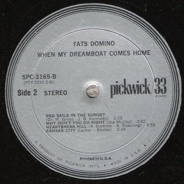 Fats Domino : When My Dreamboat Comes Home (LP, Comp, RE)