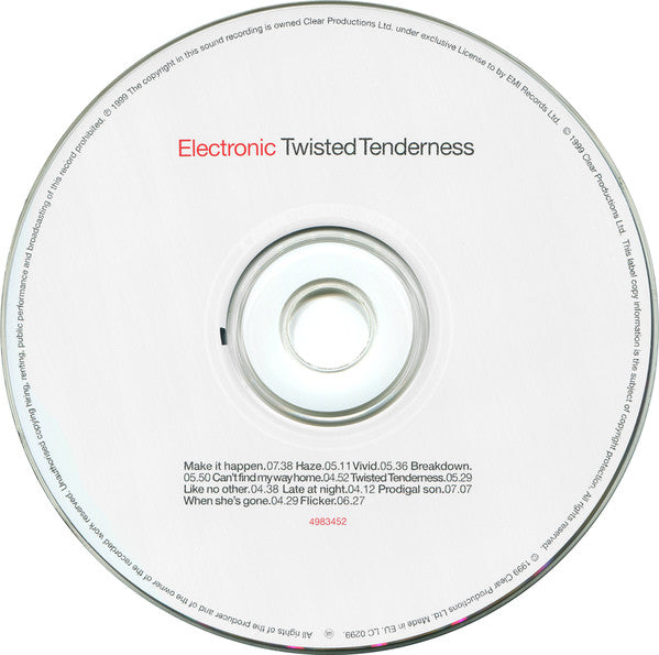 Electronic : Twisted Tenderness (CD, Album, Ude)