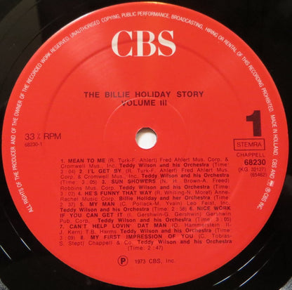 Billie Holiday : The Billie Holiday Story Volume III (2xLP, Album, Comp, RE)