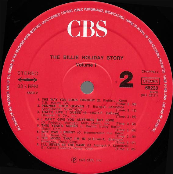 Billie Holiday : The Billie Holiday Story Volume I (2xLP, Comp, RE)