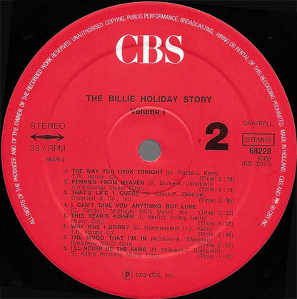 Billie Holiday : The Billie Holiday Story Volume I (2xLP, Comp, RE)
