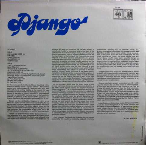 Django Reinhardt And Quintette Du Hot Club De France : Django (LP, Album, RE)