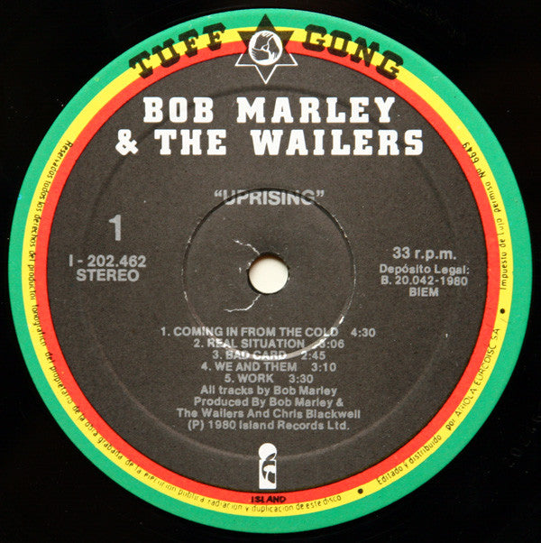 Bob Marley & The Wailers : Uprising (LP, Album)