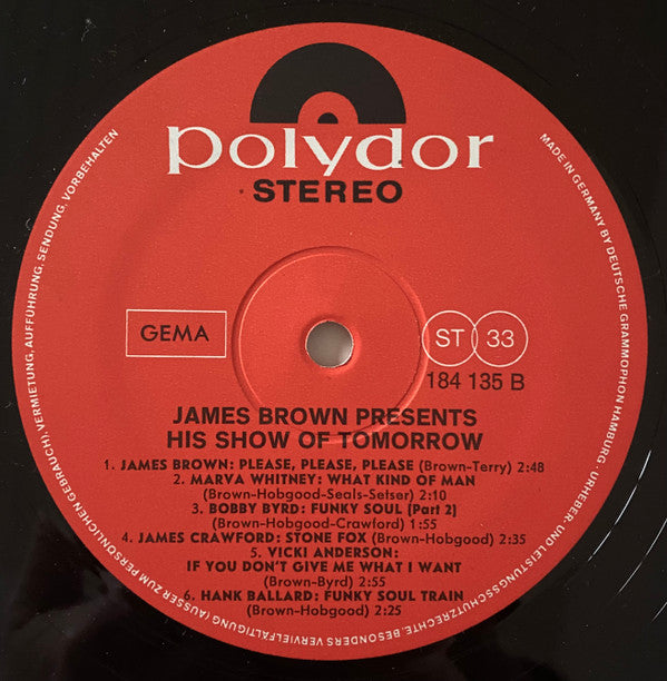 James Brown : Presents His Show Of Tomorrow (LP, Comp)