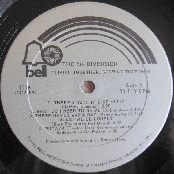 The Fifth Dimension : Living Together, Growing Together (LP, Album)