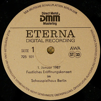 Various : 750 Jahre Berlin • Festliches Eröffnungskonzert (1. Januar 1987 Im Schauspielhaus Berlin) (2xLP)