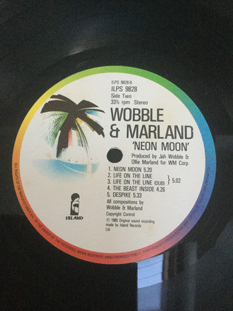 Jah Wobble + Ollie Marland : Neon Moon (LP, Album)