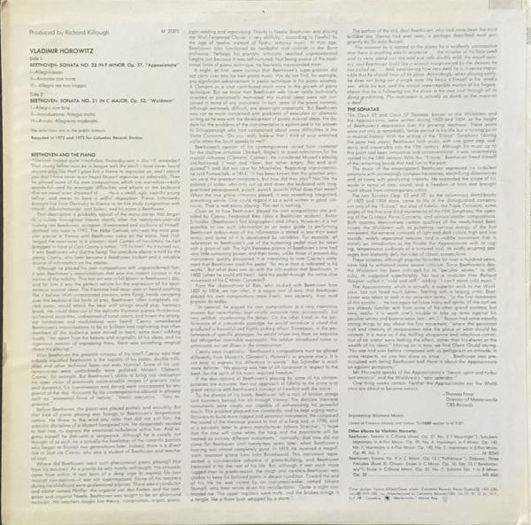 Vladimir Horowitz - Ludwig van Beethoven : Appassionata Sonata / Waldstein Sonata (LP, Album)