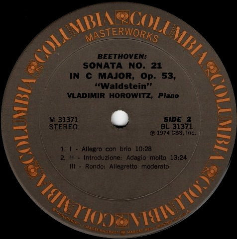 Vladimir Horowitz - Ludwig van Beethoven : Appassionata Sonata / Waldstein Sonata (LP, Album)