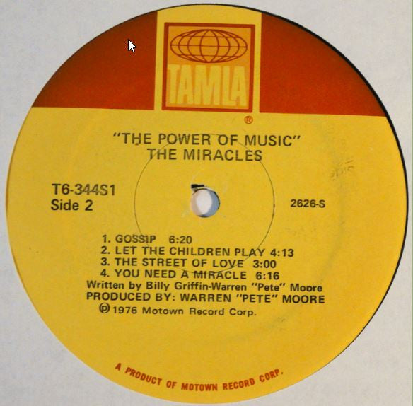 The Miracles : The Power Of Music (LP, Album)