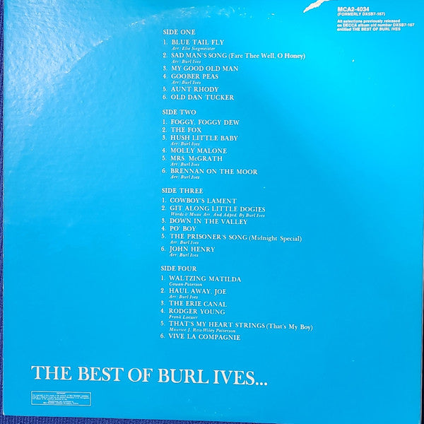Burl Ives : The Best Of Burl Ives (2xLP, Comp, RE)