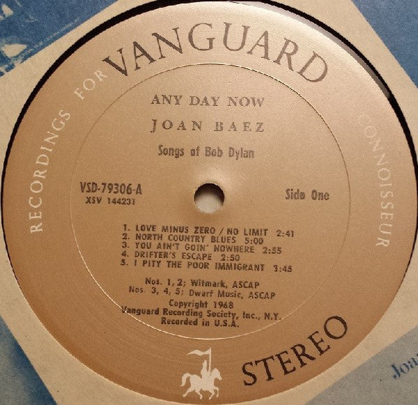 Joan Baez : Any Day Now (2xLP, Album, San)