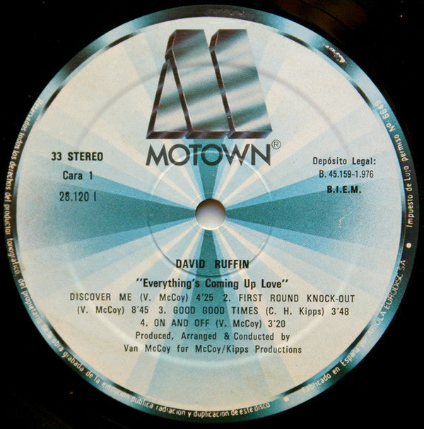 David Ruffin : Everything's Coming Up Love (LP, Album)