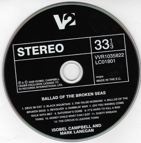 Isobel Campbell & Mark Lanegan : Ballad Of The Broken Seas (CD, Album)