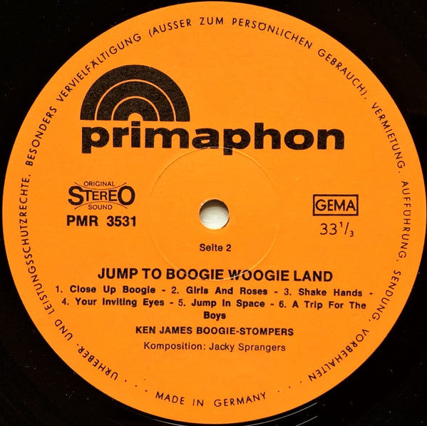 Ken James Boogie-Stompers : Jump To Boogie Woogie Land (LP, Album)