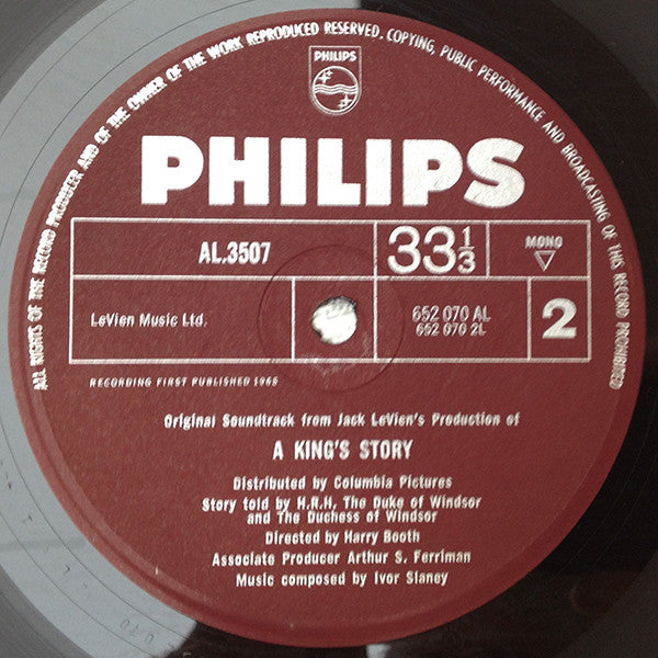 Ivor Slaney : Original Soundtrack From The Jack Le Vien Production: A King's Story (LP)