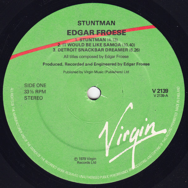 Edgar Froese : Stuntman (LP, Album)
