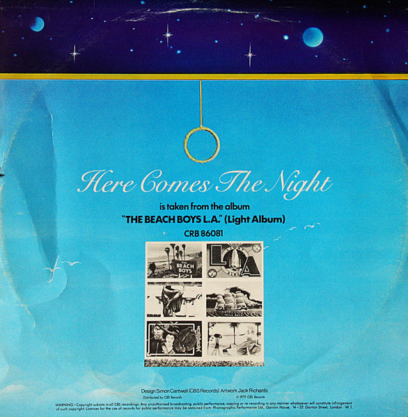 The Beach Boys : Here Comes The Night (12", Single, Ltd, Blu)