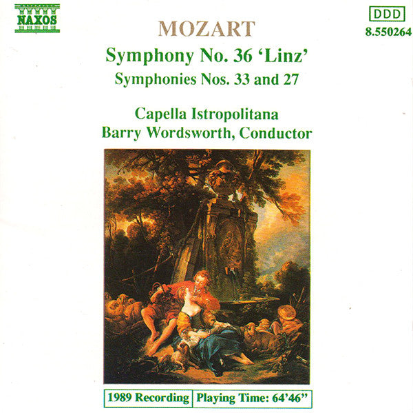 Wolfgang Amadeus Mozart, Capella Istropolitana, Barry Wordsworth : Symphony No. 36 'Linz' / Symphonies Nos. 33 And 27 (CD)