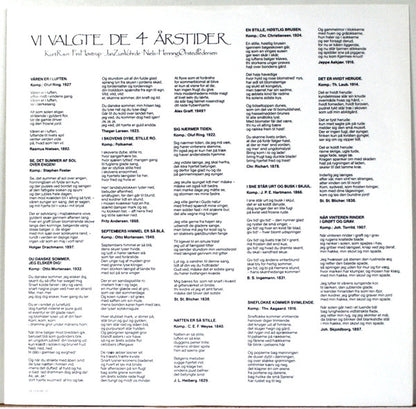 Kurt Ravn, Fini Høstrup, Jan zum Vohrde & Niels-Henning Ørsted Pedersen : Vi Valgte De 4 Årstider (LP, Album, RE)