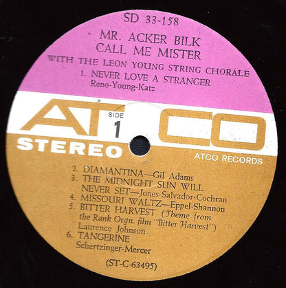 Acker Bilk With The Leon Young String Chorale : Call Me Mister (LP, Album)