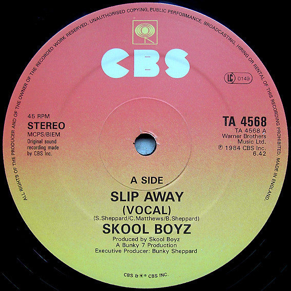 Skool Boyz : Slip Away (12", Single)