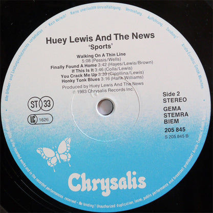 Huey Lewis & The News : Sports (LP, Album)