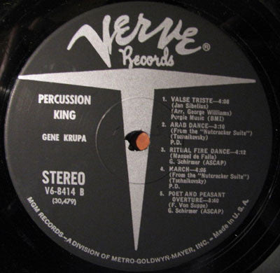 Gene Krupa : Percussion King (LP, Album)