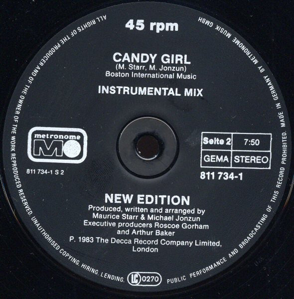 New Edition : Candy Girl (12", Maxi)