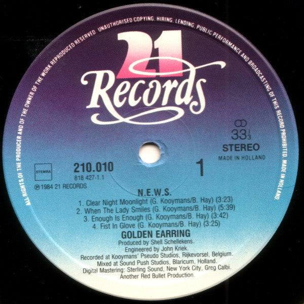 Golden Earring : N.E.W.S. (LP, Album)