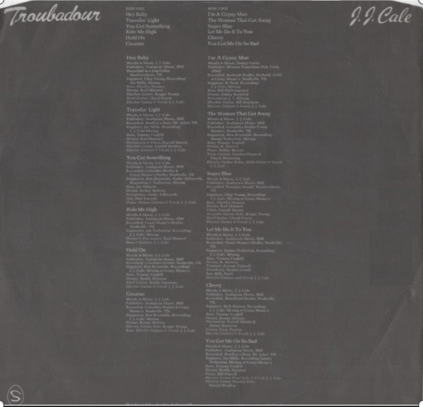 J.J. Cale : Troubadour (LP, Album)