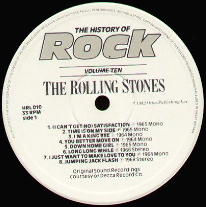 The Rolling Stones : The History Of Rock (Volume Ten) (LP, Comp, Mono)