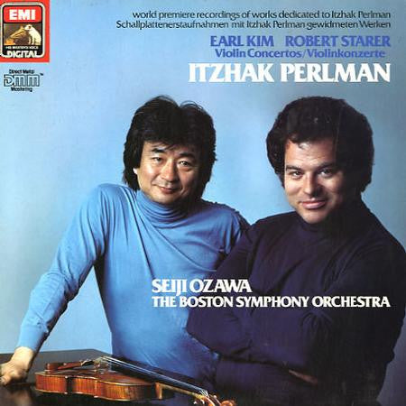 Itzhak Perlman, Earl Kim, Robert Starer, Seiji Ozawa, Boston Symphony Orchestra : Violin Concertos = Violinkonzerte (LP)