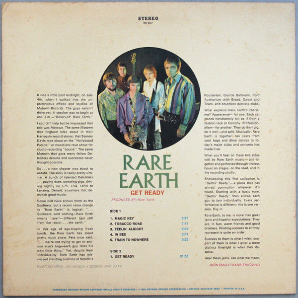 Rare Earth : Get Ready (LP, Album, RP)