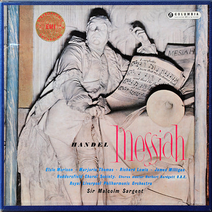 Georg Friedrich Händel, Elsie Morison, Marjorie Thomas, Richard Lewis (3), James Milligan, Huddersfield Choral Society, Royal Liverpool Philharmonic Orchestra, Sir Malcolm Sargent : Messiah (3xLP + Box, Album)