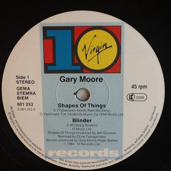 Gary Moore : Shapes Of Things (12")