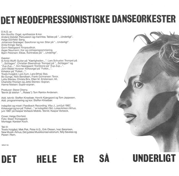 Det Neodepressionistiske Danseorkester : Det Hele Er Så Underligt (LP, Album)