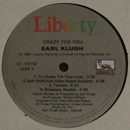 Earl Klugh : Crazy For You (LP, Album)