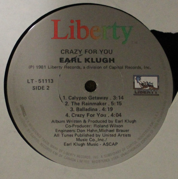 Earl Klugh : Crazy For You (LP, Album)