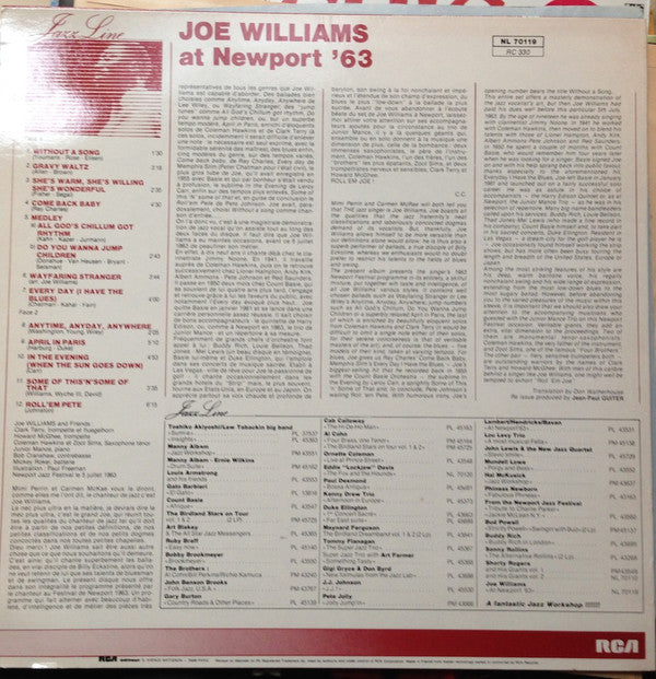 Joe Williams : Joe Williams At Newport '63 (LP, Album)