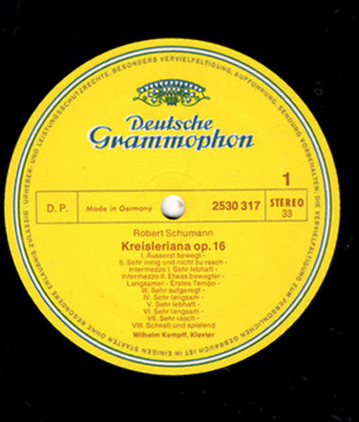 Robert Schumann - Wilhelm Kempff : Kreisleriana Op. 16 • Symphonische Etüden Op. 13 (LP)