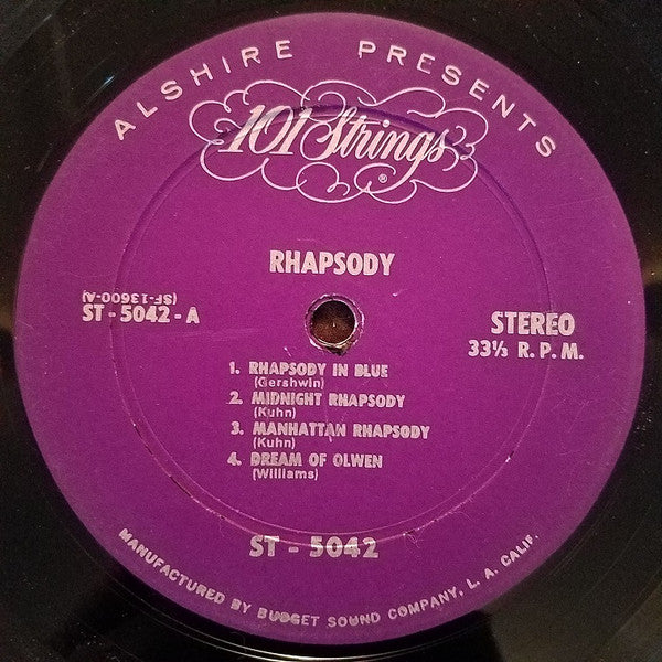 101 Strings : Rhapsody (LP, Album)