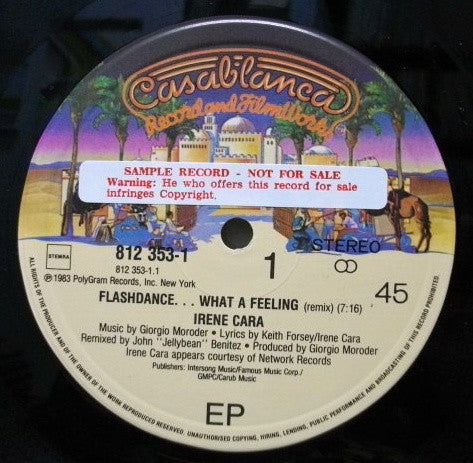 Irene Cara : Flashdance... What A Feeling (Long Version) (12", Single)