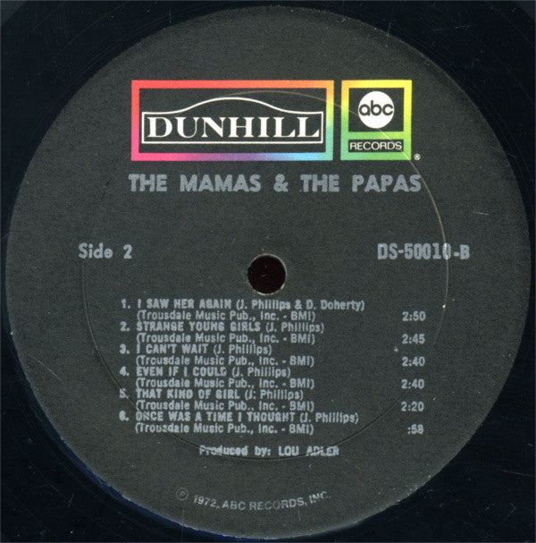 The Mamas & The Papas : The Mamas & The Papas (LP, Album, RE)