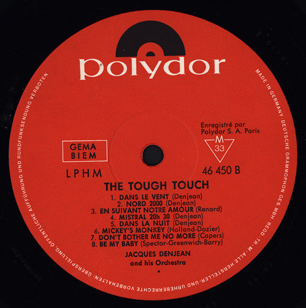 Jacques Denjean Et Son Orchestre : The Tough Touch (LP, Album)