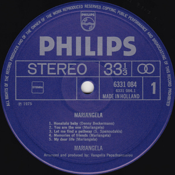 Mariangela (3) : Mariangela (LP, Album)