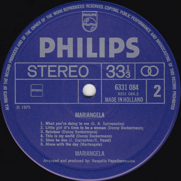 Mariangela (3) : Mariangela (LP, Album)