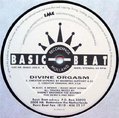 Divine Orgasm : Creator (12")