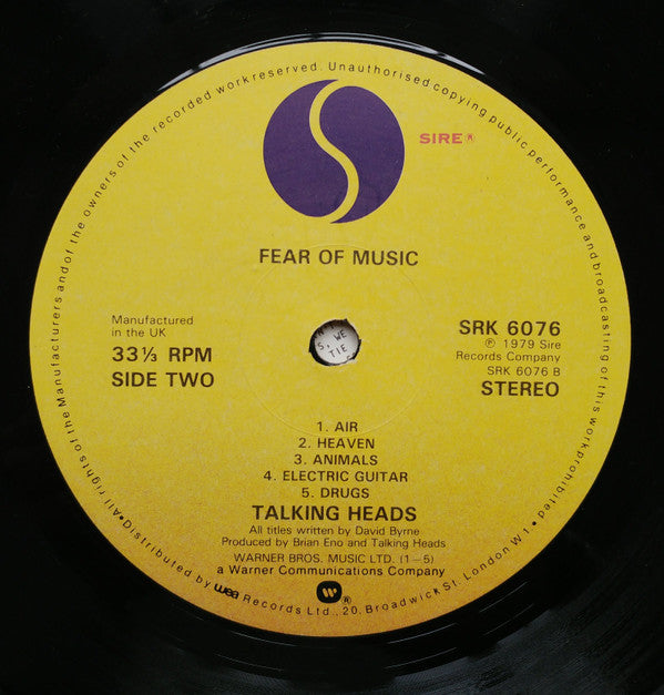 Talking Heads : Fear Of Music (LP, Album, Pla)