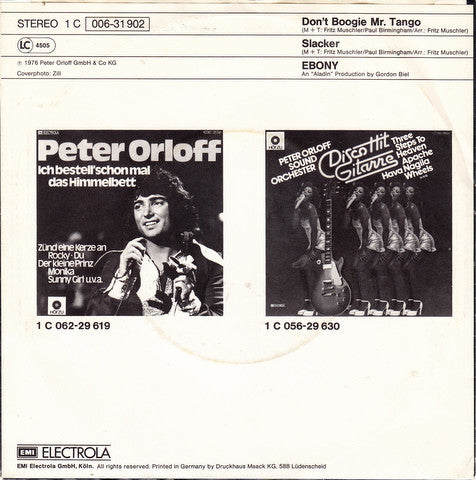 Ebony (10) : Don't Boogie Mr. Tango (7", Single)